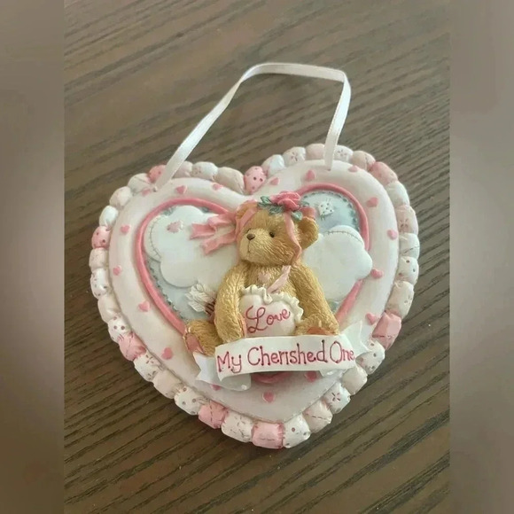 Cherished Teddies Rare Figurine And Plaque Set My Cherished One 1992/1994 - Picture 4 of 5